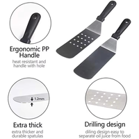Kit d'outils de barbecue en métal 20 pièces : spatule, pinces, couvercle de cuisson, grattoir, anneau à œufs, sac de transport, accessoires pour plancha