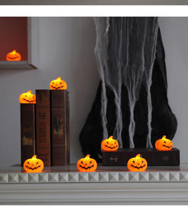 ไฟสร้างบรรยากาศวันฮาโลวีนอุปกรณ์ตกแต่งวันหยุดไฟ LED อุปกรณ์ตกแต่งวันฮาโลวีนโคมไฟฟักทองอุปกรณ์ตกแต่งโต๊ะ - Product Image 6