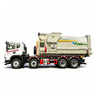 Camion benne à ordures Dongfeng 8×4 de 25 tonnes, spécial pour la collecte et le transfert de déchets avec station de compactage mobile