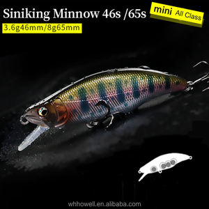 OEM Personnalisé 46mm 3.6g Naufrage Minnow <span class=keywords><strong>Jerkbait</strong></span> Wobbler Dur Appâts Artificiels Hameçons pour Saumon Brochet pour la Pêche en Ruisseau Rivières Lacs - Product Image 5