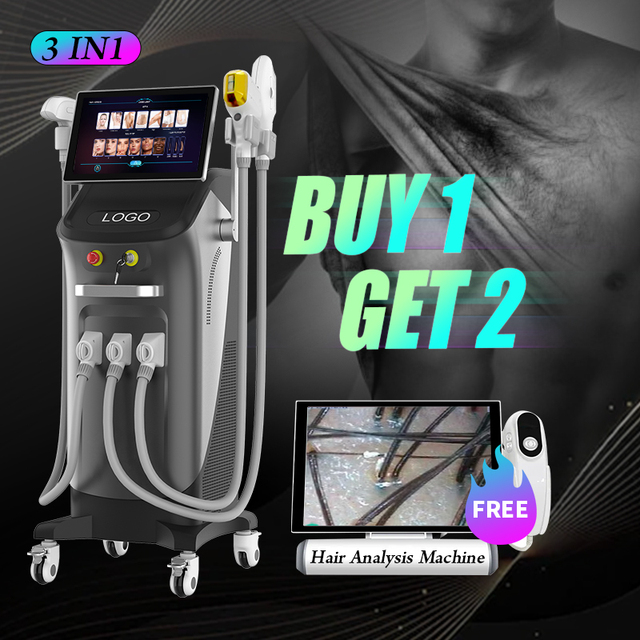 BUY 1 GET 2 Best Professional 808 Diode Laser Hair Laser Lazer Removal Machine Laser Beauty Equipment