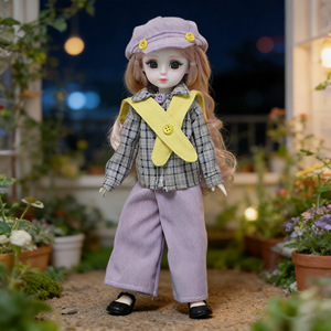 Poupée BJD en PVC souple de 30 cm, style forêt, super mignonne, avec 6 articulations, ensemble de tenue tendance, figurine princesse pour filles, cadeau - Product Image 2