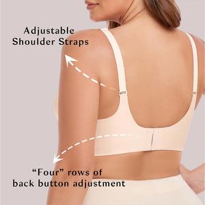 New Style <strong>No</strong> Underwire Women Custom Full Cup V Neck Full Support Push up Seamless Comfortable Sport Padded Smoothing <strong>Bra</strong> - Product Image 3