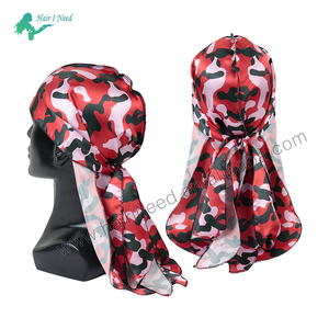 <span class=keywords><strong>Durag</strong></span> en satin de haute qualité avec logo personnalisé, <span class=keywords><strong>motif</strong></span> imprimé, soyeux, en gros, pour hommes - Product Image 5