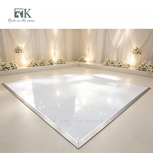 Panneaux de plancher de danse blancs en contreplaqué avec cadre en aluminium, emboîtables, pour mariages et événements, vente en gros - Product Image 1