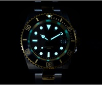 Montre de plongée de luxe avec logo personnalisé, résistante à l'eau jusqu'à 200 m, TMI NH35, montres mécaniques pour hommes, marque privée