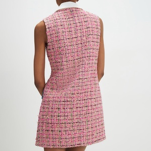 Nouvelle Robe Polo sans Manches en Coton Tricoté Vintage, Coupe Droite Mini, Élégante, pour Femme, avec Étiquette Personnalisée de Marque, Idéale pour le Printemps et les Affaires - Product Image 2