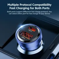 Chargeur de voiture USB C 100W, adaptateur d'alimentation de voiture 2 ports USB-C et USB-A, charge rapide PD/QC, allume-cigare pour iPhone, Galaxy