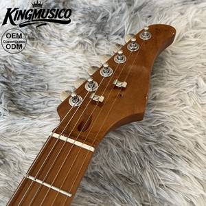 <span class=keywords><strong>Guitarra</strong></span> Eléctrica Flame Tiger Veneer con Interruptor Mini Coil Split |   Pastillas S-S-H Alnico, Diapasón de Arce Carbonizado - Product Image 6