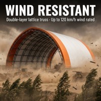 Structure de type arène, abri équestre en tissu, conteneur de stockage, structure de hangar à charpente, tente d'entrepôt, en acier galvanisé avec revêtement PVC certifié