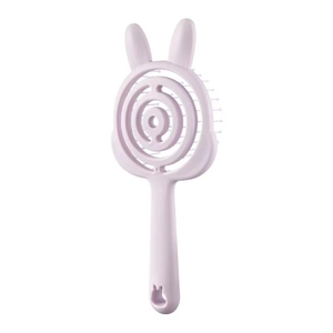 Custom Cute Kids Cartoon Plastic Portable Round Blue Paddle logo Mini Baby Detangle Hair Brushes para mujeres - Product Image 4