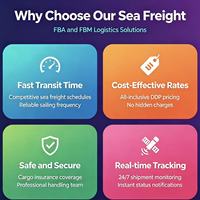 Service de logistique porte-à-porte FBA FBM, fret maritime plus livraison par camion, dédouanement et taxes inclus