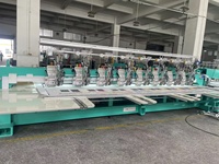 Machine à broder plate informatisée Dahao Yonthin dernière génération, 1500 tr/min, 9 aiguilles, 8 têtes, avec 5 dispositifs pour perles et 2 pour paillettes