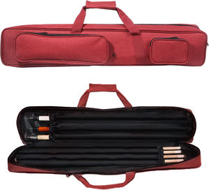 Étui pour queue de billard gratuit, étui pour queue de billard 4x5 avec plusieurs poches, peut contenir 4 queues et 5 shafts, rembourrage doux, sac de queue de billard robuste - Product Image 1