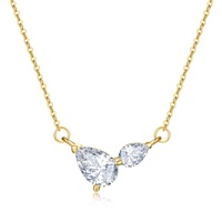 Collier en argent sterling 925 avec pierre de moissanite en forme de goutte d'eau, taille poire, 1,5 carat, couleur D, pureté VVS1, certificat GRA, bijoux fins pour femmes, fiançailles