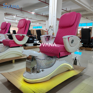 Pedicura Spa เก้าอี้หรูหราเฟอร์นิเจอร์ร้านเสริมสวยเก้าอี้ดูแลเท้าไฟฟ้านวดปรับเอนสีชมพูเก้าอี้เล็บเท้า - Product Image 3