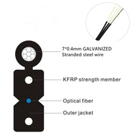 Cable de Fibra Óptica FTTH de 2 Núcleos GJYXCH con 1KM/ROLLO