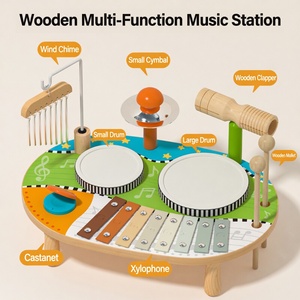 Tavolo Musicale in Legno Letop, Set di Strumenti Musicali per Bambini da 2 a 4 Anni, Giocattolo Educativo Montessori per l'Apprendimento Precoce - Product Image 4