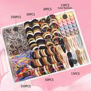 Hot Selling Girls Accessories Cute Elastic Hair Band Hair Claws Hair <b>Clip</b> Mixed Set of 780 Pieces Latest Design Fabric Material - Product Image 3