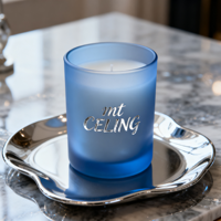 Conteneur de bougie de luxe personnalisé pour la décoration de la maison et des fêtes, pot en verre unique avec couvercle et boîte à bougie