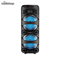 Système de sonorisation karaoké avec caisson de basses de 12 pouces, haut-parleur sans fil LED, microphone, double lecteur de carte, 2400 mAh