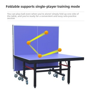 Table de <span class=keywords><strong>ping</strong></span>-<span class=keywords><strong>pong</strong></span> pliable en acier standard portable pour l'intérieur avec roulettes pour usage domestique et compétition - Product Image 3