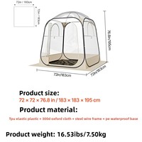 Tente sphérique gonflable transparente de haute qualité, design imperméable >3000MM, prête à l'emploi pour le sport et le camping en extérieur