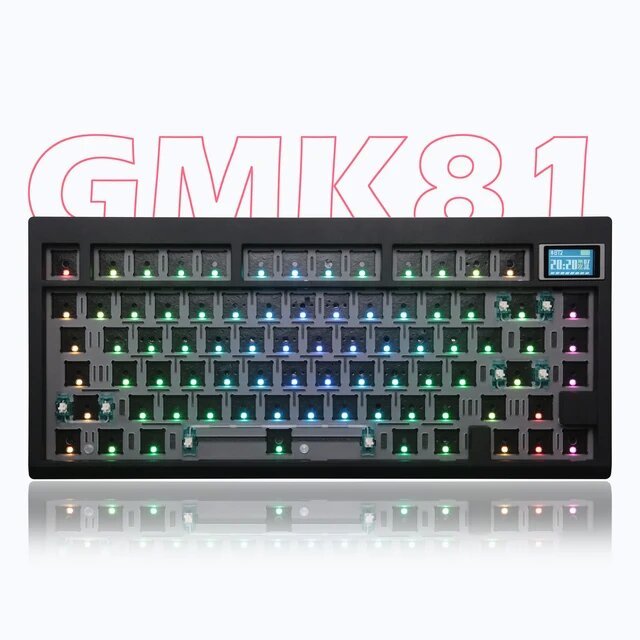 GMK81 Hot-Swappable Mechanical Keyboard Kit BT 5.0 2.4G Wireless RGB Backlit Gasket-Mounted Barebone Kit