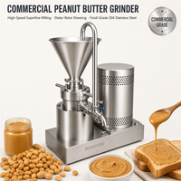 Machine industrielle compacte en acier inoxydable pour la fabrication de beurre de sésame et de cacahuètes / Broyeur de pâte de cacahuètes / Moulin colloïdal