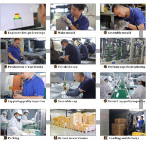 ฝาปิดน้ำหอมซาแมคทรงเรขาคณิตสีทองออกแบบได้ตามต้องการฝาขวดน้ำหอมระดับไฮเอนด์ - Product Image 3