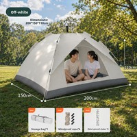 Tenda Camping Arctic Wolf Empat Musim Portabel Dua Kamar Satu Ruang Tamu Pemasangan Cepat Anti Sinar Matahari & Anti Hujan 14kg Ringan