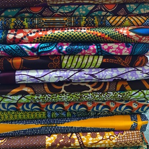 Tissus en coton véritable Wax Africain de haute qualité, fabriqués en usine, 2026 Ankara Real Gold Wax Ghana Block Pint, imprimés Wax dorés authentiques, Pagnes - Product Image 4