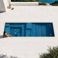 Piscine conteneurisée de 25 pieds avec zone spa, solution de piscine hors sol pour jardin moderne et hébergement de glamping