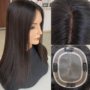 Topper de Cabello Mono de 5x6 Pulgadas, Cabello Humano Virgen, Color Natural, Hecho a Mano - Product Image 2