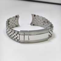 Bracelet de montre de luxe en acier inoxydable avec fermoir déployant GMT Jubilee 19 mm, logo personnalisé