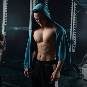 ผ้าคลุมกันแดดเย็นสบาย Jiemeirui ผ้าไมโครไฟเบอร์แบบมีฮู้ด แห้งเร็ว สำหรับเดินป่าและกิจกรรมกลางแจ้ง - Product Image 3