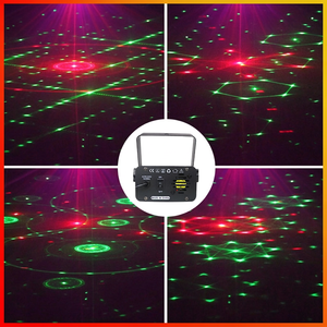 EU Honeycomb Pattern 2 in 1 Beam Strobe Stage Laser <b>Projector</b> KTV Bar Home Party Atmosphere Lamp - Product Image 2