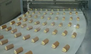 長期保証スイス製ロールケーキ生産ライン層ケーキ製造機