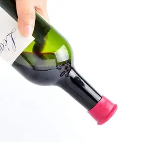 Silikon şişe tıpası yeniden kullanılabilir şarap şişe kapağı sızdırmazlık stoper taze tutma silikon şarap şişe kapağı özel Logo 10g