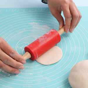 Bằng Gỗ Silicone Nhỏ Kích Thước Nhỏ Trẻ Em Chơi Trẻ Em Công Cụ Nướng Thực Phẩm Grade Silicone Cán <span class=keywords><strong>Pin</strong></span> BPA Miễn Phí - Product Image 6