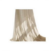 Tissu de rideau transparent froissé de qualité supérieure CC-6-003 90GSM, voile uni extra large 280cm-340cm pour salon et chambre à coucher