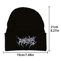 Bonnet d'hiver chaud pour femmes et hommes, style gothique street punk, tricoté, 100% acrylique, tendance, pour rester au chaud