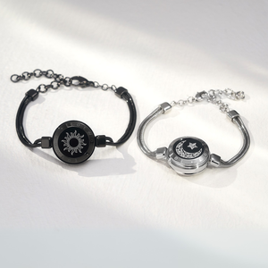 <span class=keywords><strong>Pulsera</strong></span> <span class=keywords><strong>Inteligente</strong></span> para Parejas Sol y Luna de Gran Venta al Por Mayor con Vibración y Toque a Larga Distancia - Product Image 2