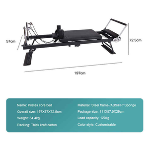 Nuovo <span class=keywords><strong>Reformer</strong></span> Regolabile Attrezzatura Fitness Pieghevole <span class=keywords><strong>per</strong></span> Uso Domestico e Commerciale Macchina <span class=keywords><strong>Pilates</strong></span> <span class=keywords><strong>per</strong></span> Palestra in Lega di Alluminio - Product Image 2