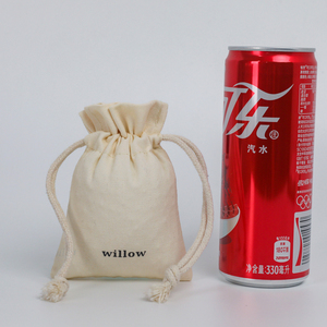 Petit sac à poussière en coton avec cordon de serrage pour l'emballage de cadeaux - Product Image 4
