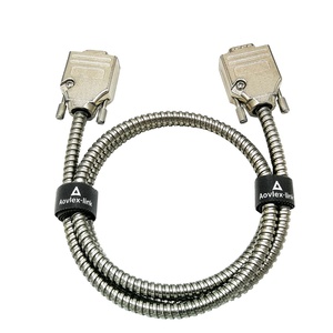 Armored Metal Clad DB9 Rs232 Cable Metal <strong>Connector</strong> D-SUB Male to <strong>Female</strong> Cable Assembly Metal DB9 <strong>Connector</strong> for Harsh Environment - Product Image 2