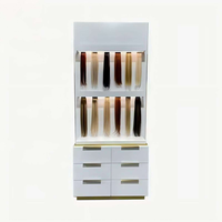 Ensembles de meubles de salon de coiffure de luxe personnalisables, design moderne, présentoir pour extensions de cheveux, meubles de présentation de produits de salon de beauté
