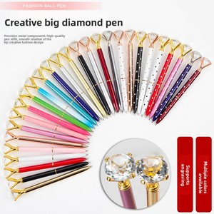 Bolígrafo de punta grande con diamantes de imitación multicolor, de cristal y metal, regalo creativo, para exportación. - Product Image 1
