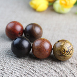 Wood Beads 25-30mm Round Polished For Bracelet Making - Product Image 3