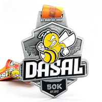 Maßgefertigte Marathon-Medaille Vergoldet Premium Metall Athletik-Finisher-Auszeichnung Personalisierte Erinnerungstrophäe Graviert